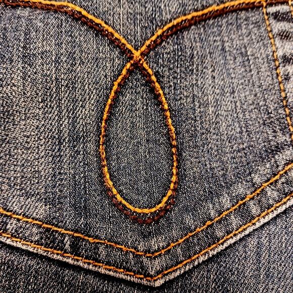 Brooke Y2K Calvin Klein Jeans Women's Sz 28 Dark Blue Denim Embroidered VINTAGE - Picture 11 of 16